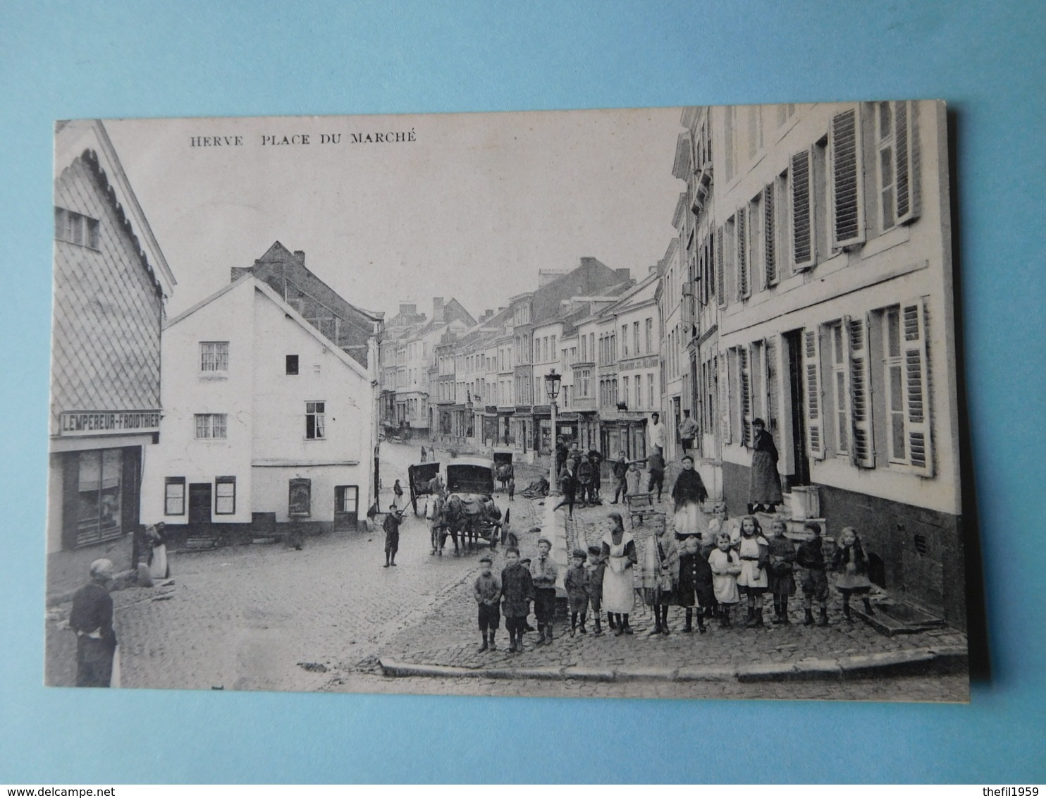 Herve 1908  Place Du Marché / Imprimerie Em. Chandelle / Très Animée - Herve