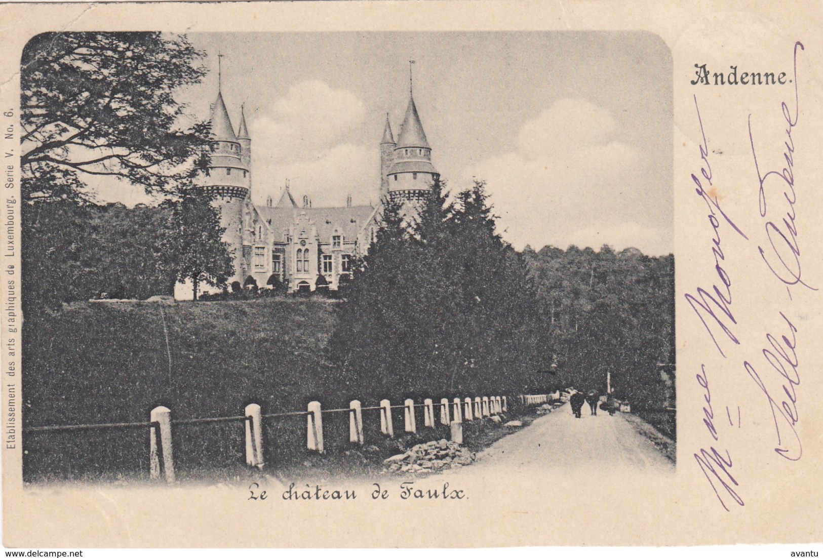 ANDENNE / LE CHATEAU DE FAULX   1900  PRECURSEUR - Andenne