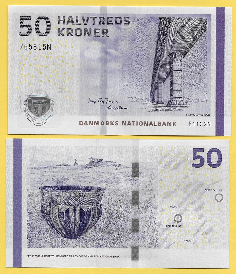 Denmark	50 Kroner P-65f 2013 Sign. Frey Jensen & Sørensen UNC - Danemark