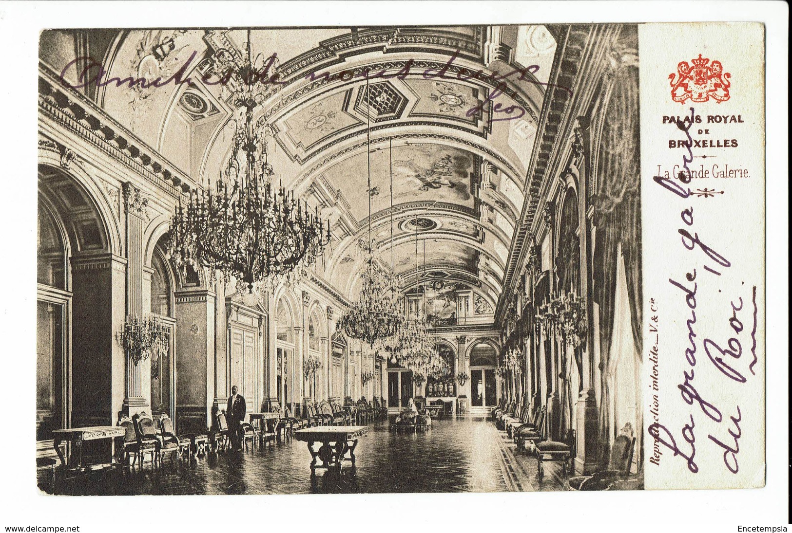 CPA - Carte Postale - Belgique - Bruxelles - Palais Royal - La Grande Galerie 1907  S1267 - Monuments, édifices