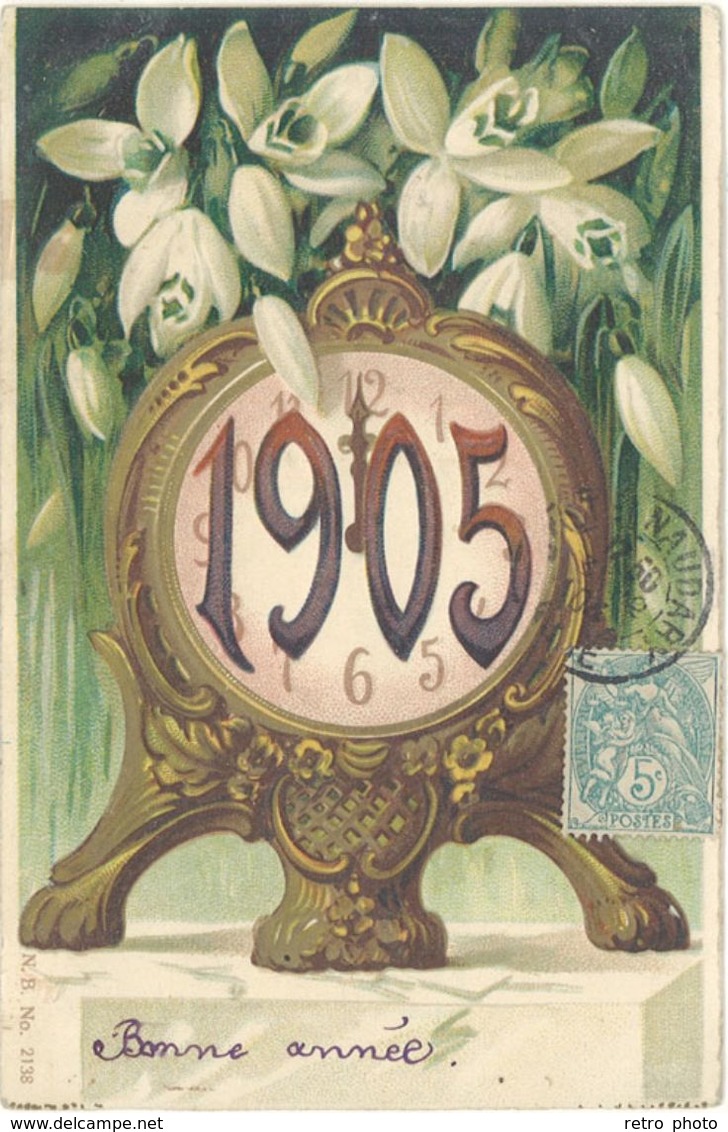 Cpa Fantaisie - Année 1905, Pendule ( Gaufrée ) - Animaux Habillés