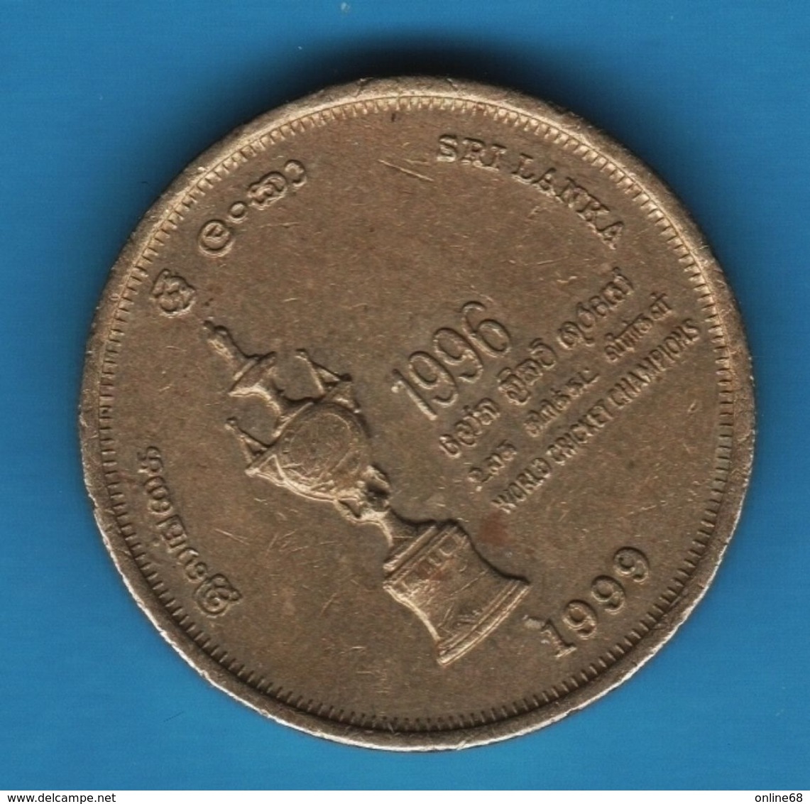 SRI LANKA 5 RUPEES 1999 KM# 161 World Cricket CHAMPIONS - Sri Lanka