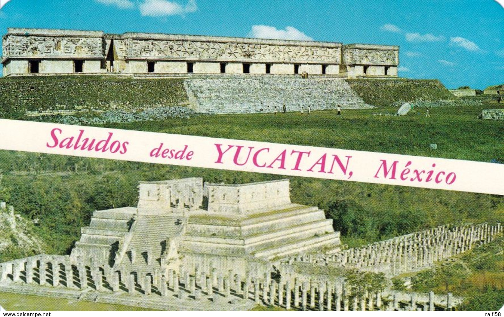 1 AK Mexiko * Uxmal The Governor's Palace (1996) UNESCO Erbe - Chichén Itzá Tempel Der Krieger - (1988) UNESCO Erbe - Messico