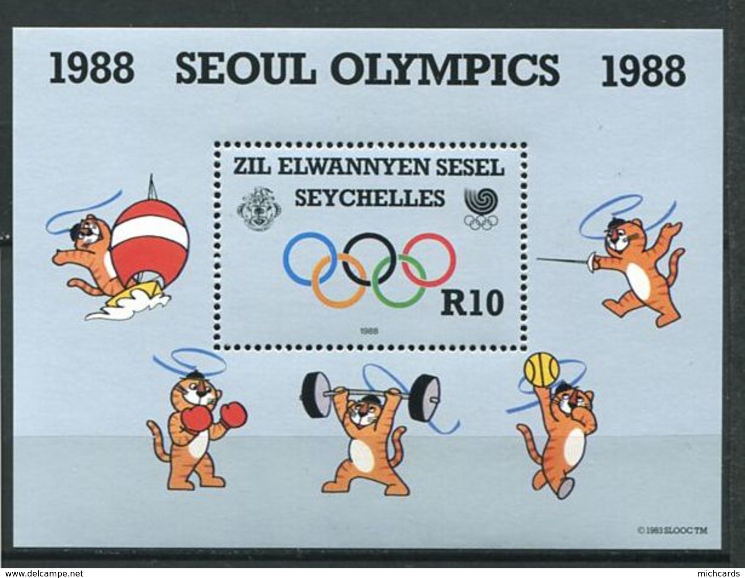 234 ZIL ELWANNYEN SESEL Seychelles 1988 - Yvert BF 5 - Sport JO Seoul - Neuf ** (MNH) Sans Charniere - Seychelles (1976-...)