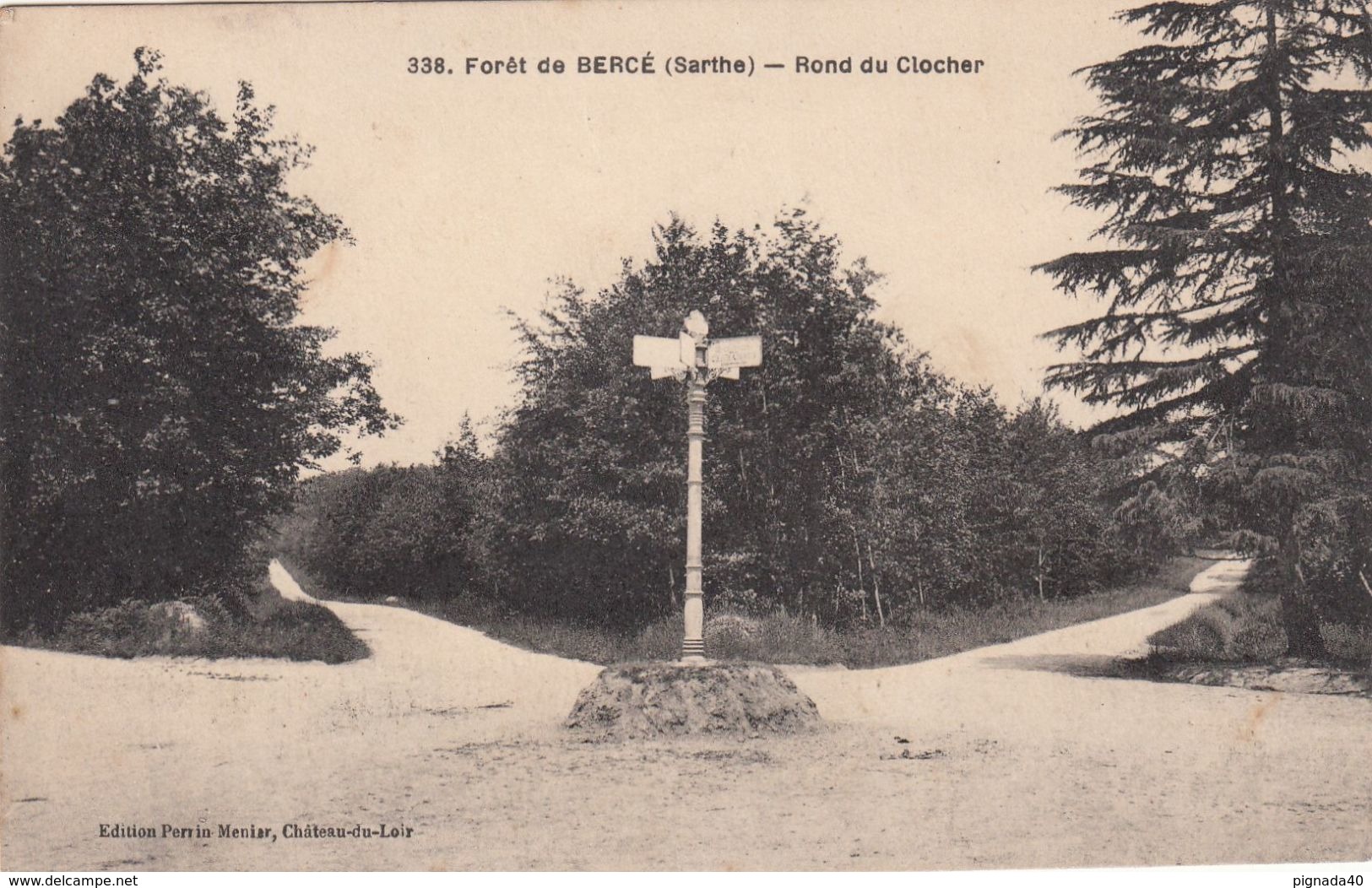 Cp , 72 , MAYET , Forêt De BERCÉ , Rond Du Clocher - Mayet