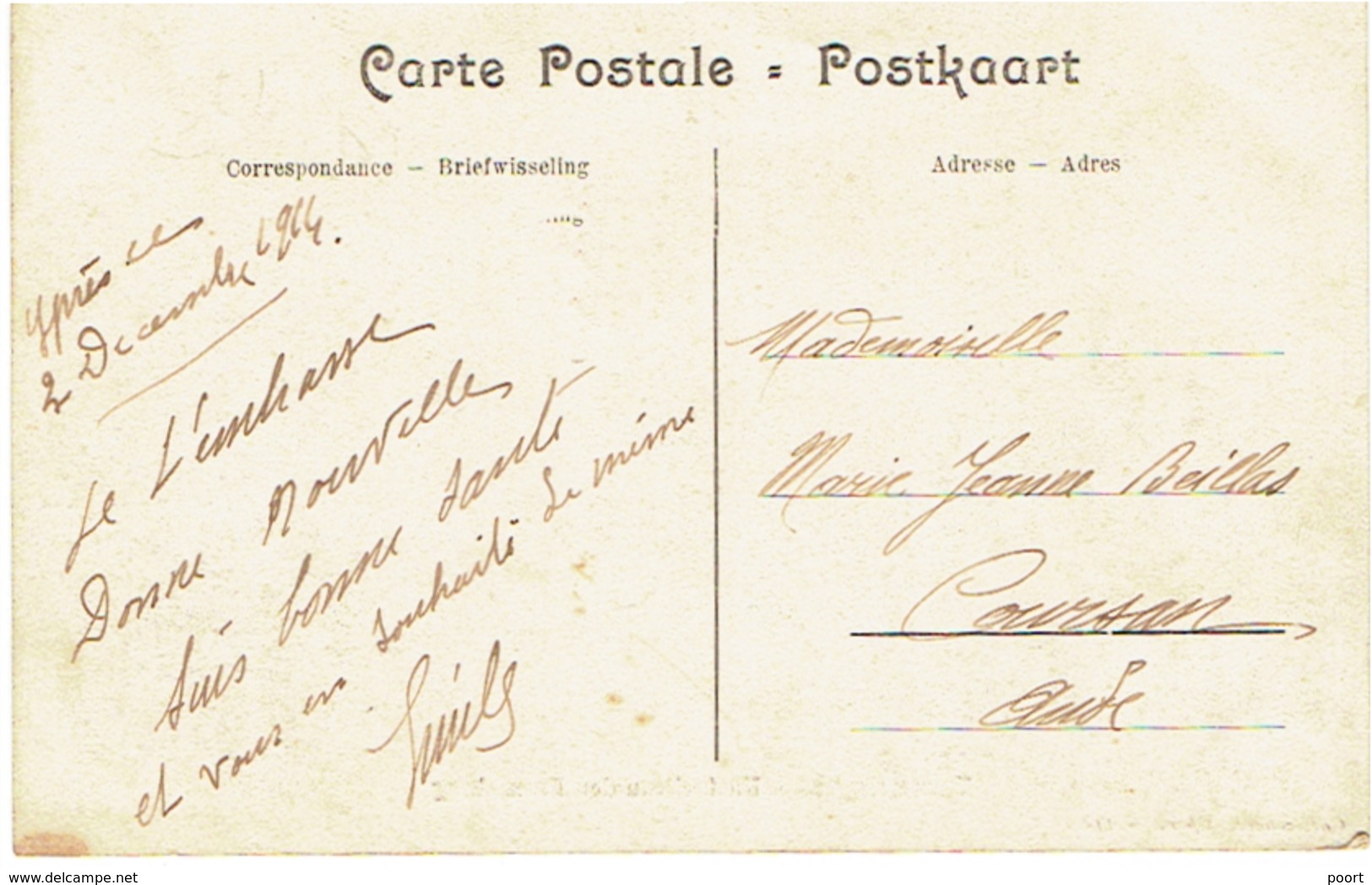 VLAMERTINGE - Kasteel Van Den Frezenberg - Uitg. Callewaert, Yper - 118 - (Verstuurd 1914 Door Frans Soldaat) - Ieper