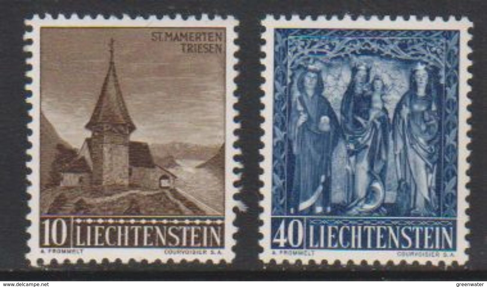 Liechtenstein 1957 Christmas 2v Unused Regummed (39552H) - Unused Stamps