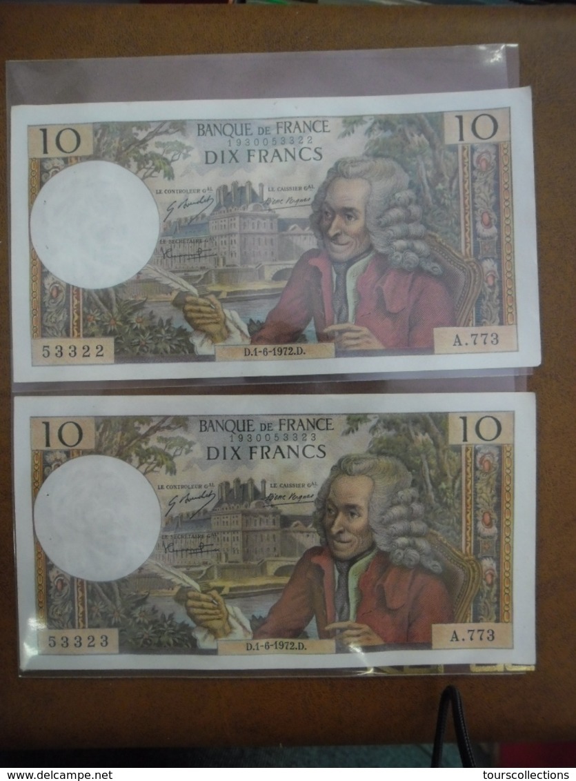 10 FRANCS VOLTAIRE Alphabet Recherché A.773 à Double Date Du 01/06/1972 En SUP à SPL Numéro à Suivre ! @ Billet Français - 10 F 1963-1973 ''Voltaire''