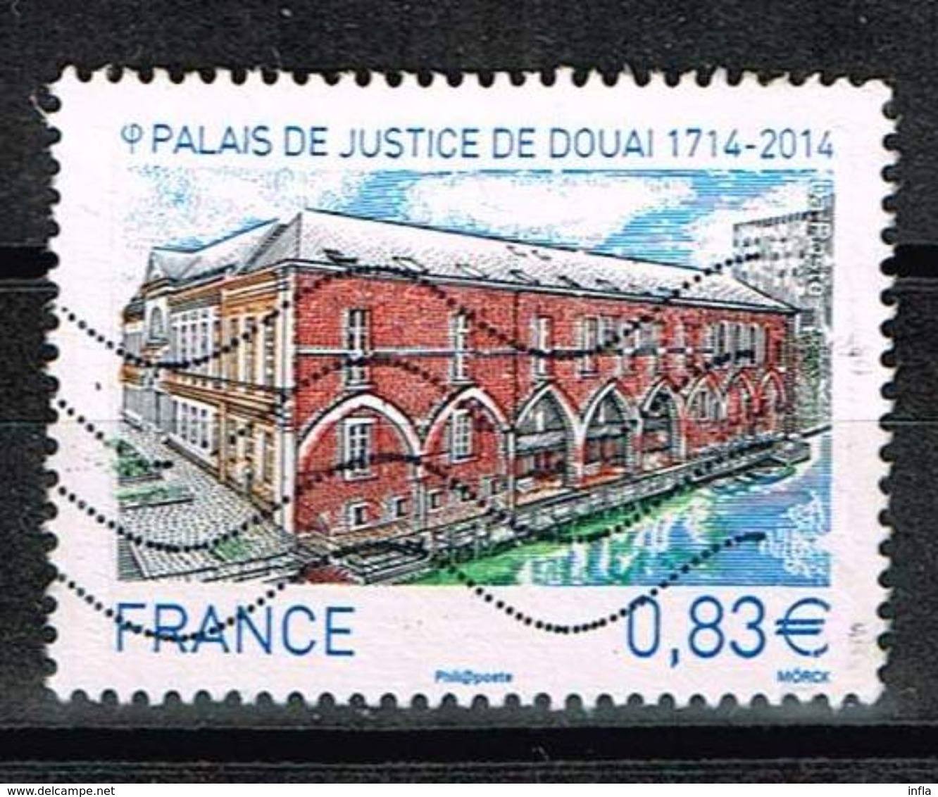 Frankreich 2014, Michel# 5995 O Courthouse Of Douai 1714-2014 - Used Stamps