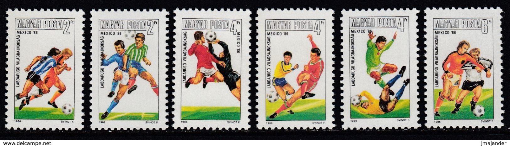 Hungary 1986 - Football World Cup: Mexico 1986 - Mi 3814-3819 ** MNH - 1986 – Mexico