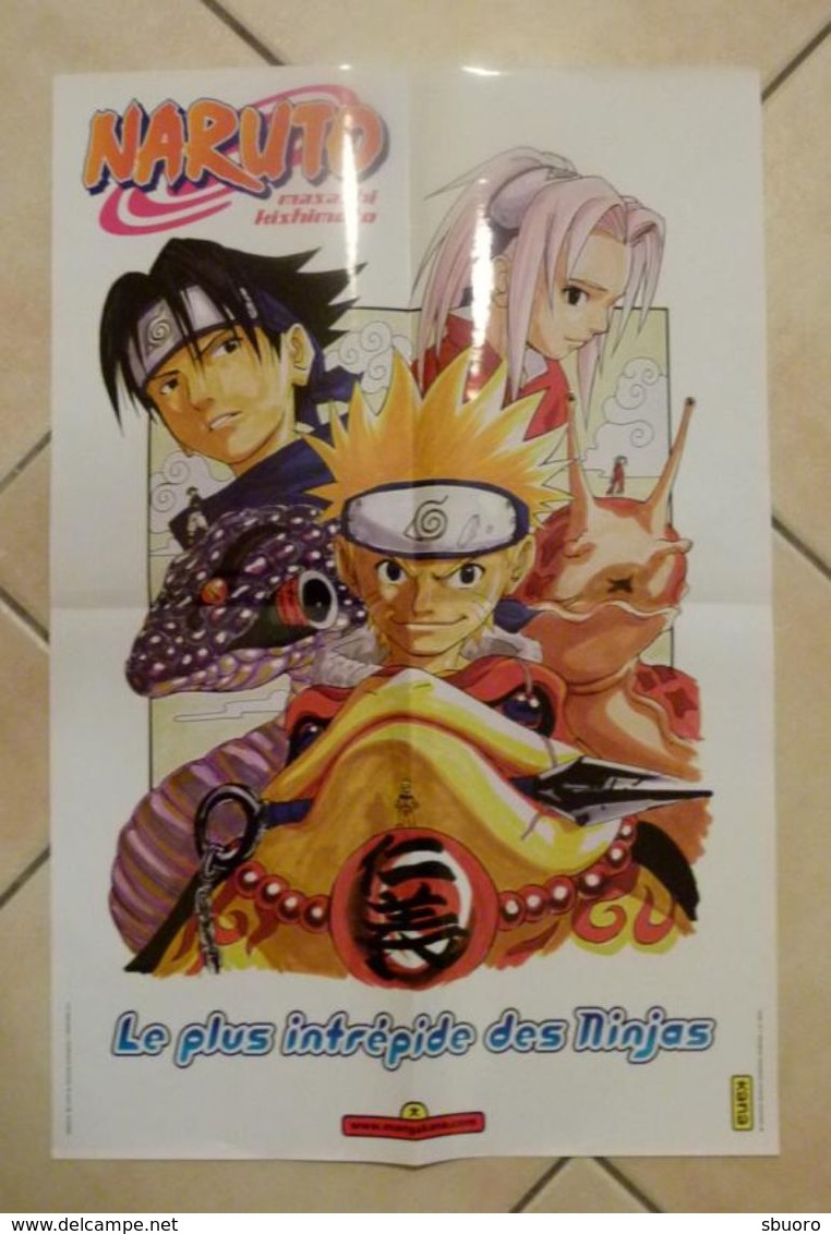 Naruto - Le Plus Intrépide Des Ninjas - Poster 40cm X 60cm (plié En 4) - Manga Des éditions Kana - Masashi Kishimoto - Affiches & Offsets