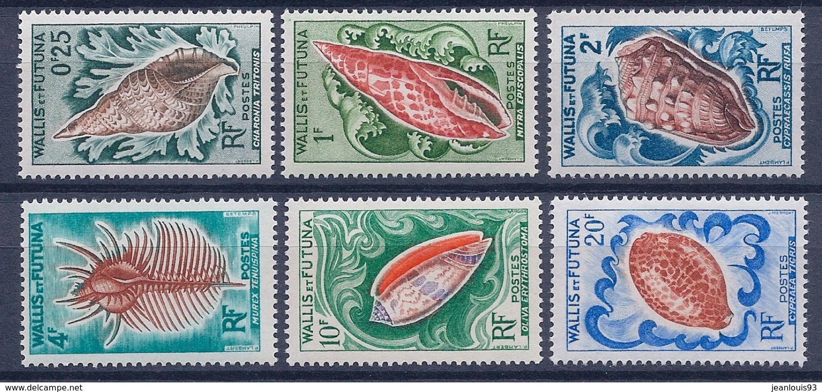 WALLIS ET FUTUNA - 162/167  COQUILLAGES COMPLETE NEUF* MLH COTE 25 EUR - Unused Stamps