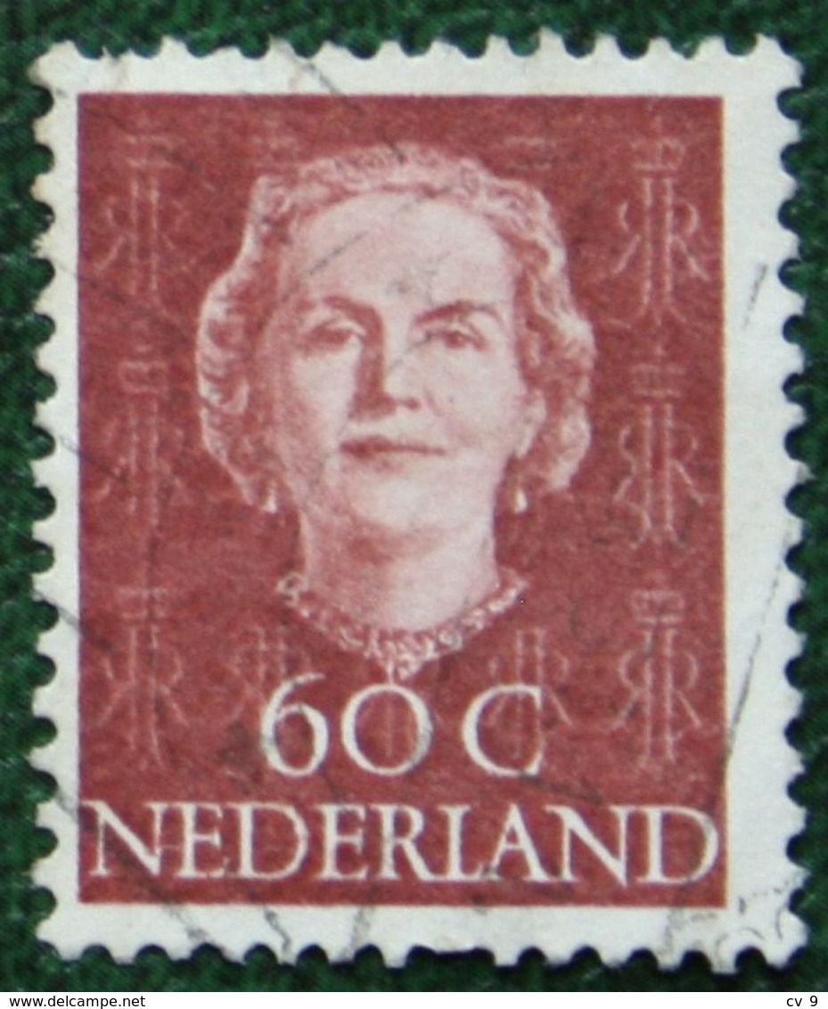 60 Ct Koningin Juliana EN FACE NVPH 532 (Mi 539) 1949-1951 Gestempelt / Used NEDERLAND / NIEDERLANDE - Used Stamps