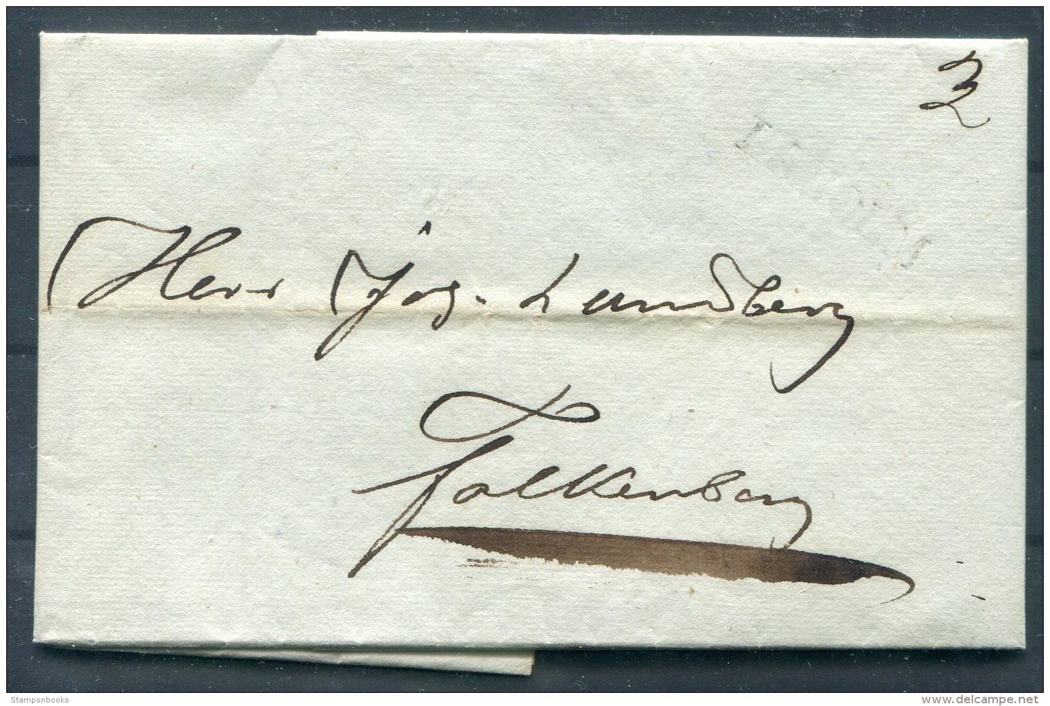 1827 Sweden Laholm Entire - Falkenberg - ... - 1855 Vorphilatelie