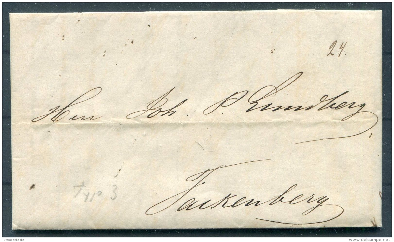 1845 Sweden Goteborg Entire - Falkenberg. - ... - 1855 Prephilately