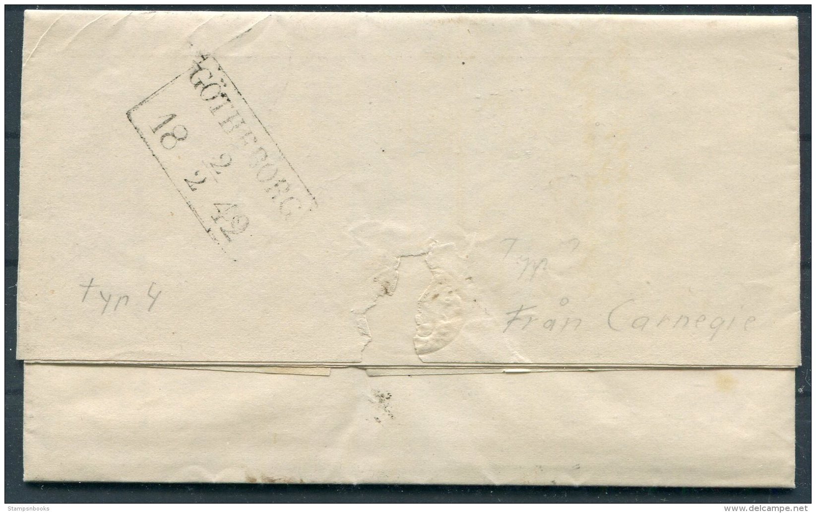 1842 Sweden Goteborg - Falkenberg. - ... - 1855 Prephilately