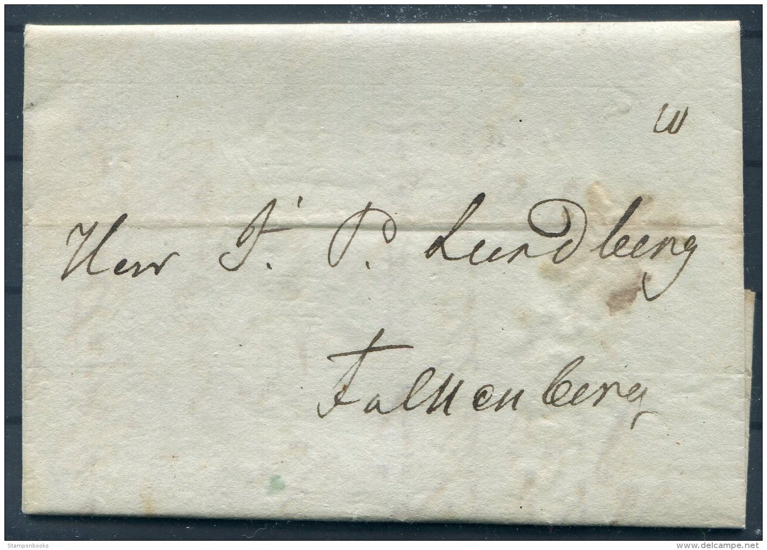 1842 Sweden Entire Warberg (?) - Falkenberg - ... - 1855 Voorfilatelie