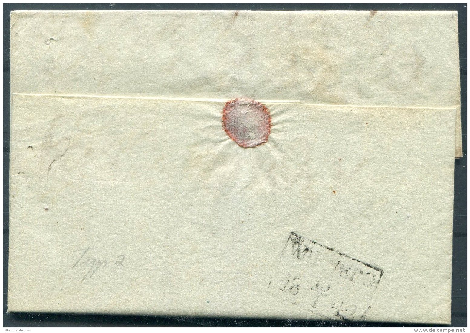 1842 Sweden Entire Warberg (?) - Falkenberg - Prefilatelia