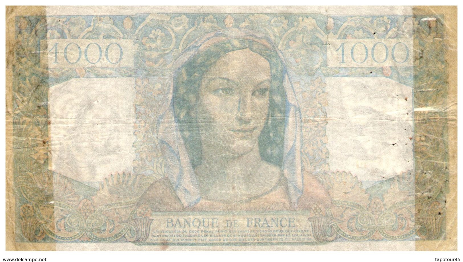Billets >  France > 1000 Francs 1945 - 1 000 F 1942-1943 ''Déesse Déméter''
