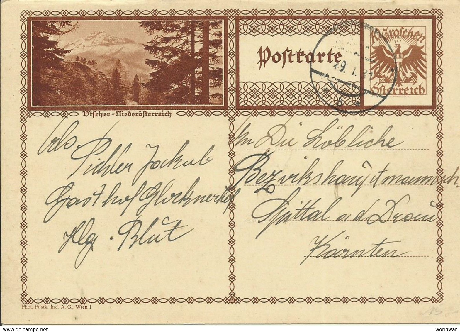 Ab 1927  8 Bildpostkarten Bregenz (3 Nuancen), Eisenstadt (4 Nuancen), ötscher - Autres & Non Classés