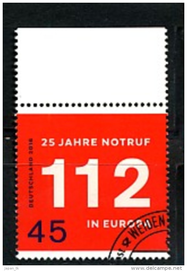 GERMANY Mi.Nr. 3212 25 Jahre Notruf 112 In Europa - Used - Gebraucht