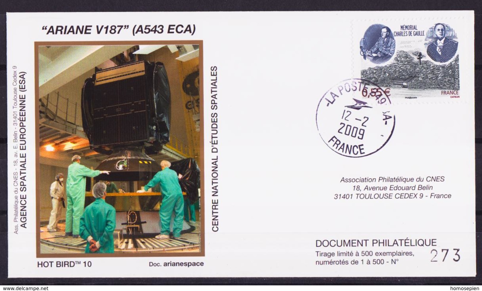 ESPACE - ARIANE Vol Du 2009/02 V187 - CNES - 5 Documents - Europe