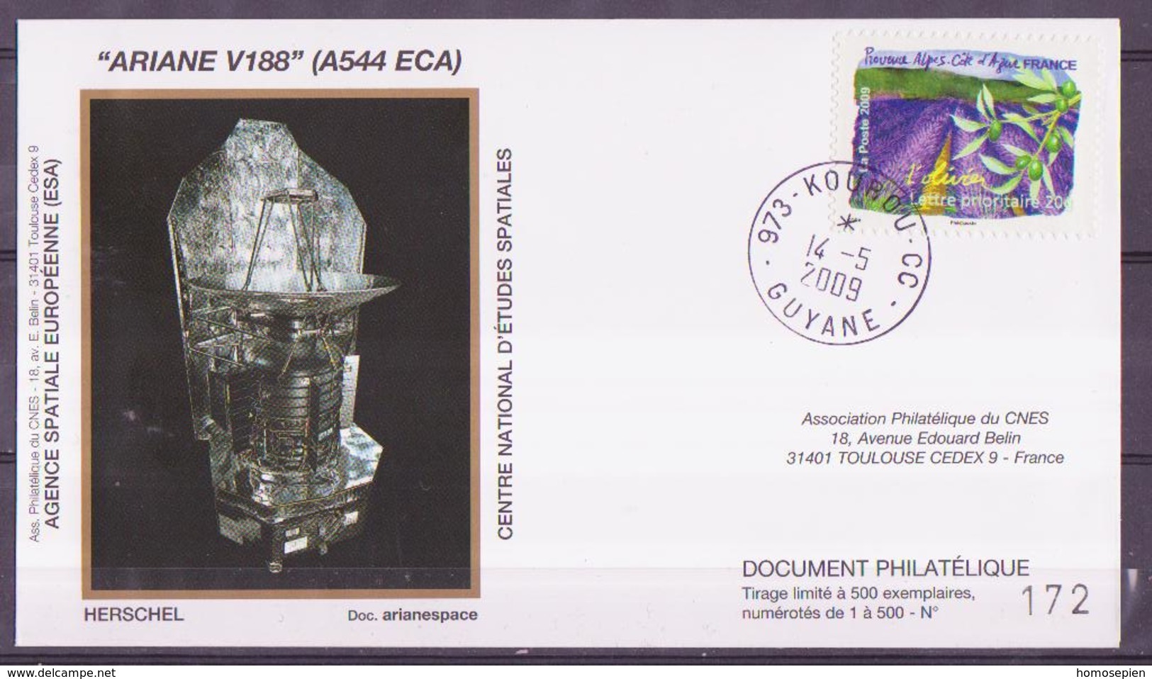 ESPACE - ARIANE Vol Du 2009/05 V188 - CNES - 4 Documents - Europe