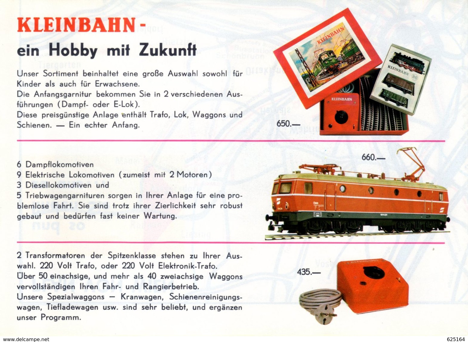 Catalogue KLEINBAHN 1982 Infoblatt Bewährt Seit über 35 Jahren  HO 1/87 - German