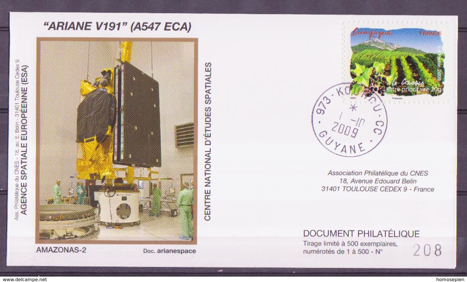 ESPACE - ARIANE Vol Du 2009/10 V191 - CNES - 4 Documents - Europe