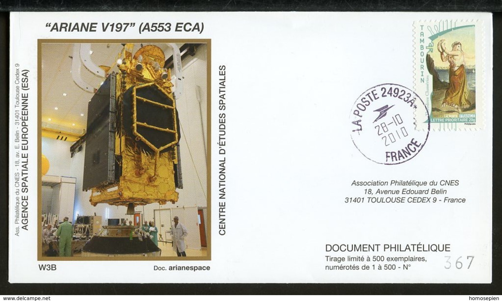 ESPACE - ARIANE Vol Du 2010/10 V197 - CNES - 4 Documents - Europa