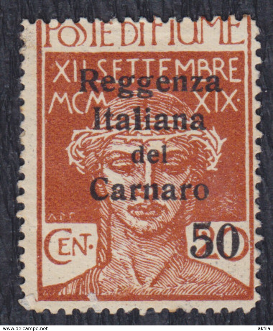 Italy SHS Fiume 1920 Carnaro Island, Military Stamp With Overprint, MH (*) Michel 11 - Fiume & Kupa