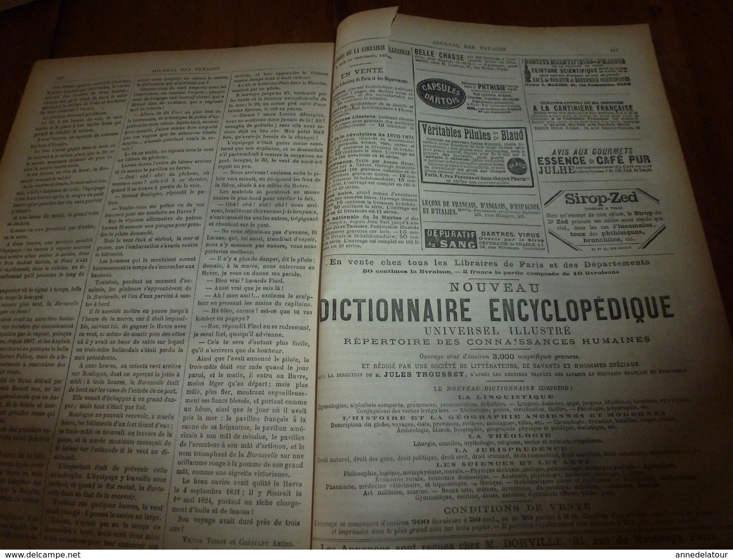 1882 JdV :Assassinat du roi Radama à Madagascar; Egypte et Muezzin d'Alexandrie (gravure); Pêche des perles à Ceylan;etc