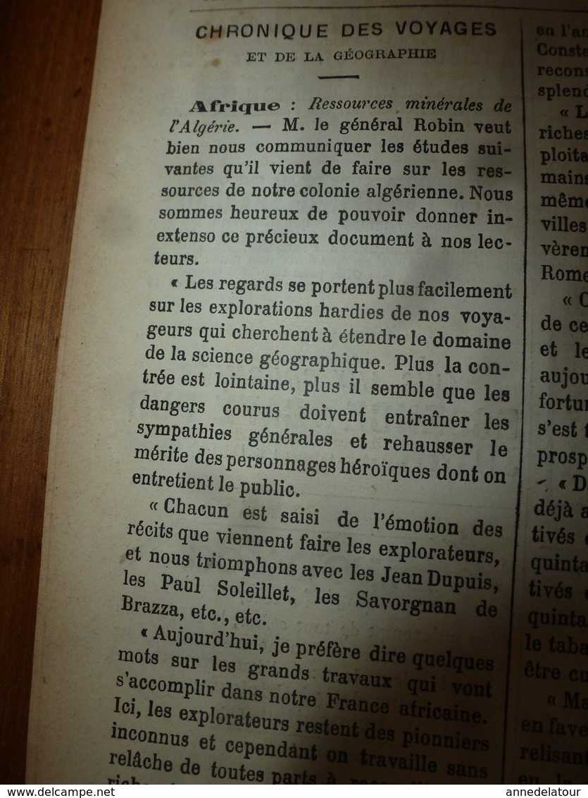 1882 JdV : Chasse au tigre dans l'Inde ; EGYPTE , Le Caire ; Rives du canal Mahmoudieh ; etc