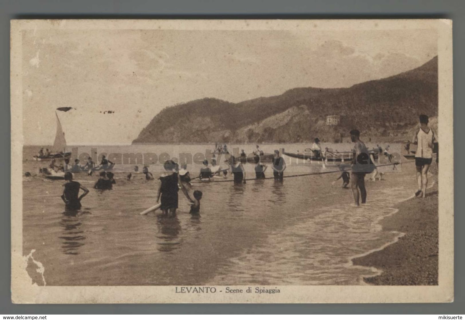 V5219 LEVANTO LA SPEZIA SCENE DI SPIAGGIA VG FP Asportazioni Angolo (m) - Altri & Non Classificati