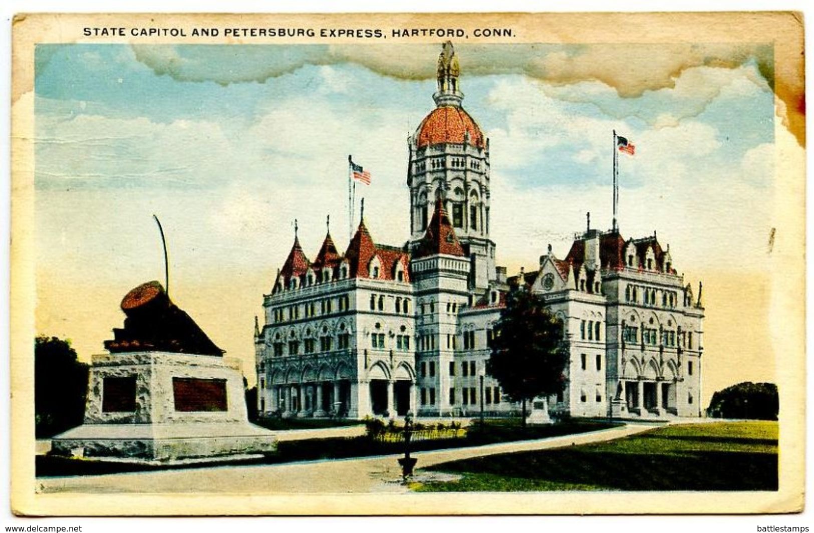United States 1920 Postcard Capitol & Petersburg Express - Hartford, Connecticut - Hartford