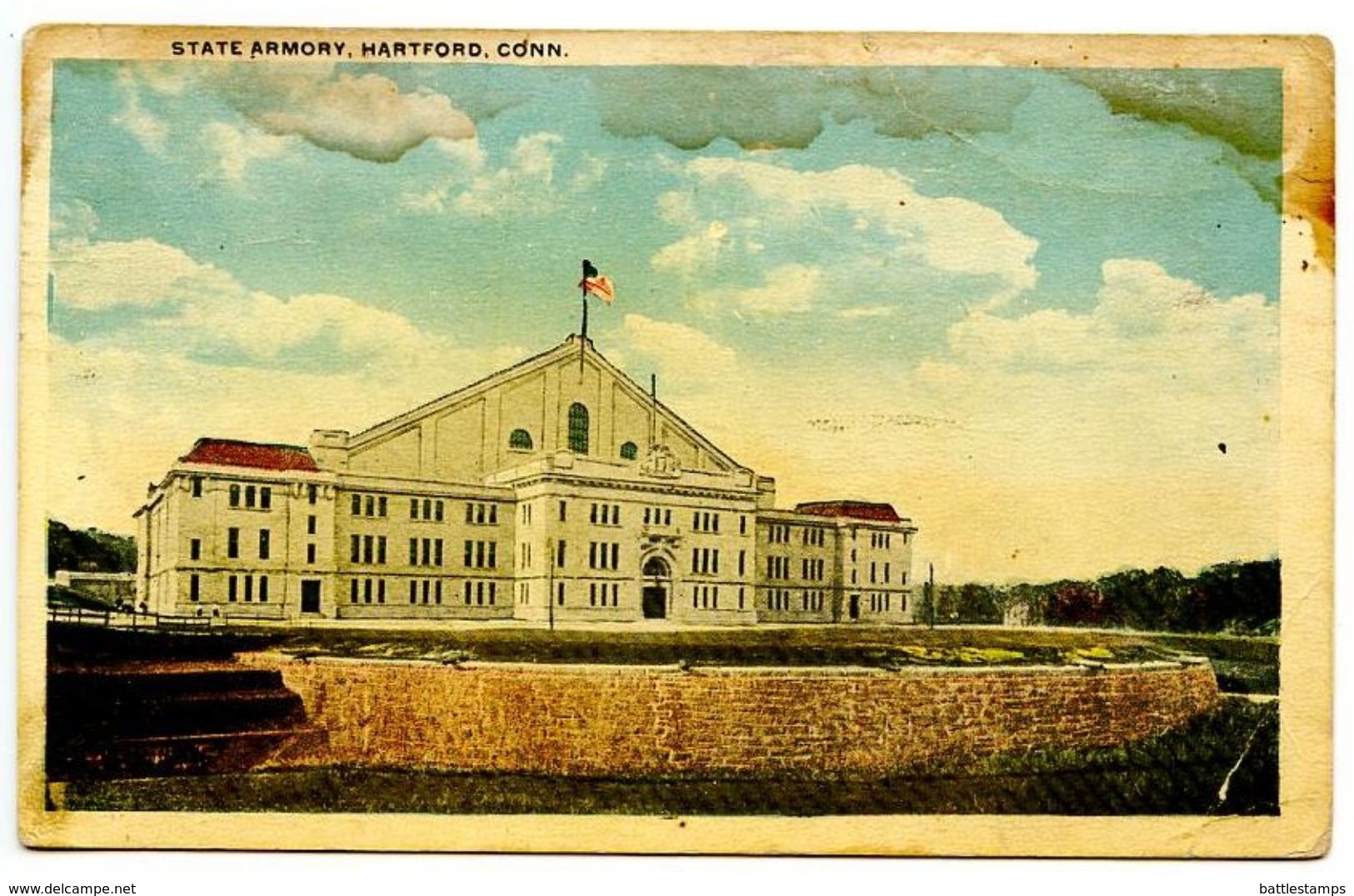 United States 1920 Postcard State Armory - Hartford, Connecticut - Hartford