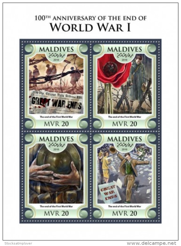 Maldives 2018 World War I  S201806 - Maldives (1965-...)