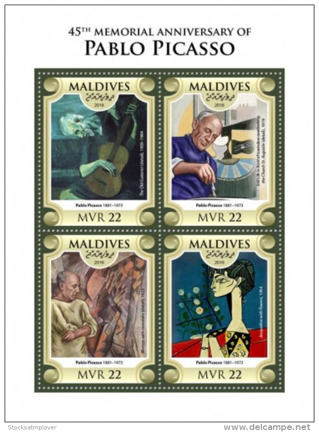 Maldives 2018 Picasso Painting  S201806 - Maldives (1965-...)