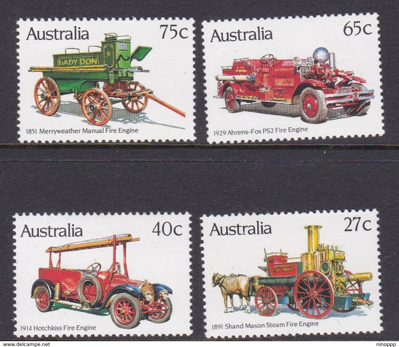 Australia ASC 869-872 1983 Historic Fire Engines, Mint Never Hinged - Mint Stamps