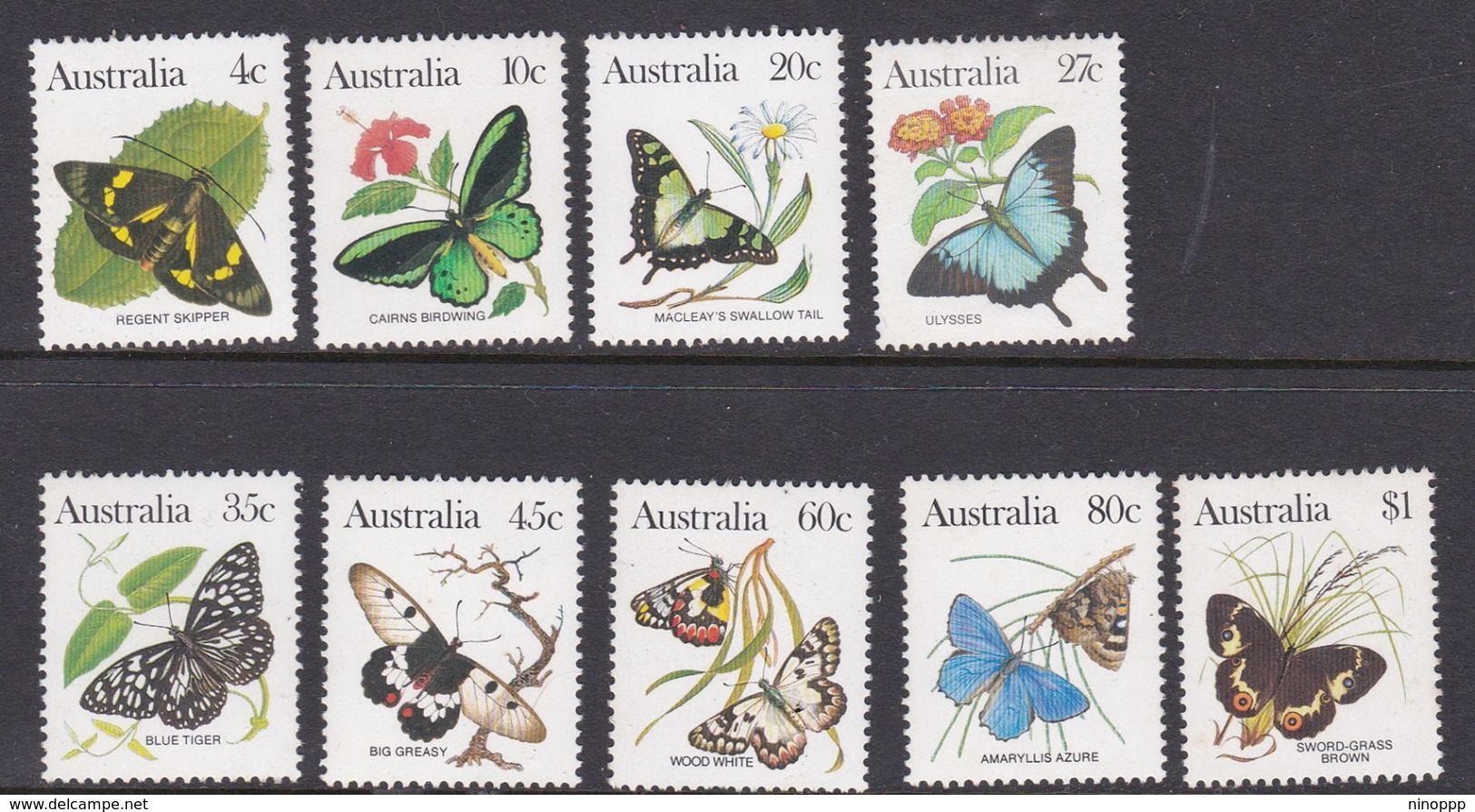 Australia ASC 888-896 1983 Butterflies, Mint Never Hinged - Mint Stamps