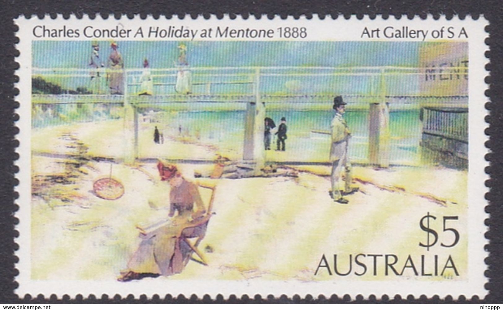 Australia ASC 918 1984 Paintings, $ 5 Mentone, Mint Never Hinged - Mint Stamps