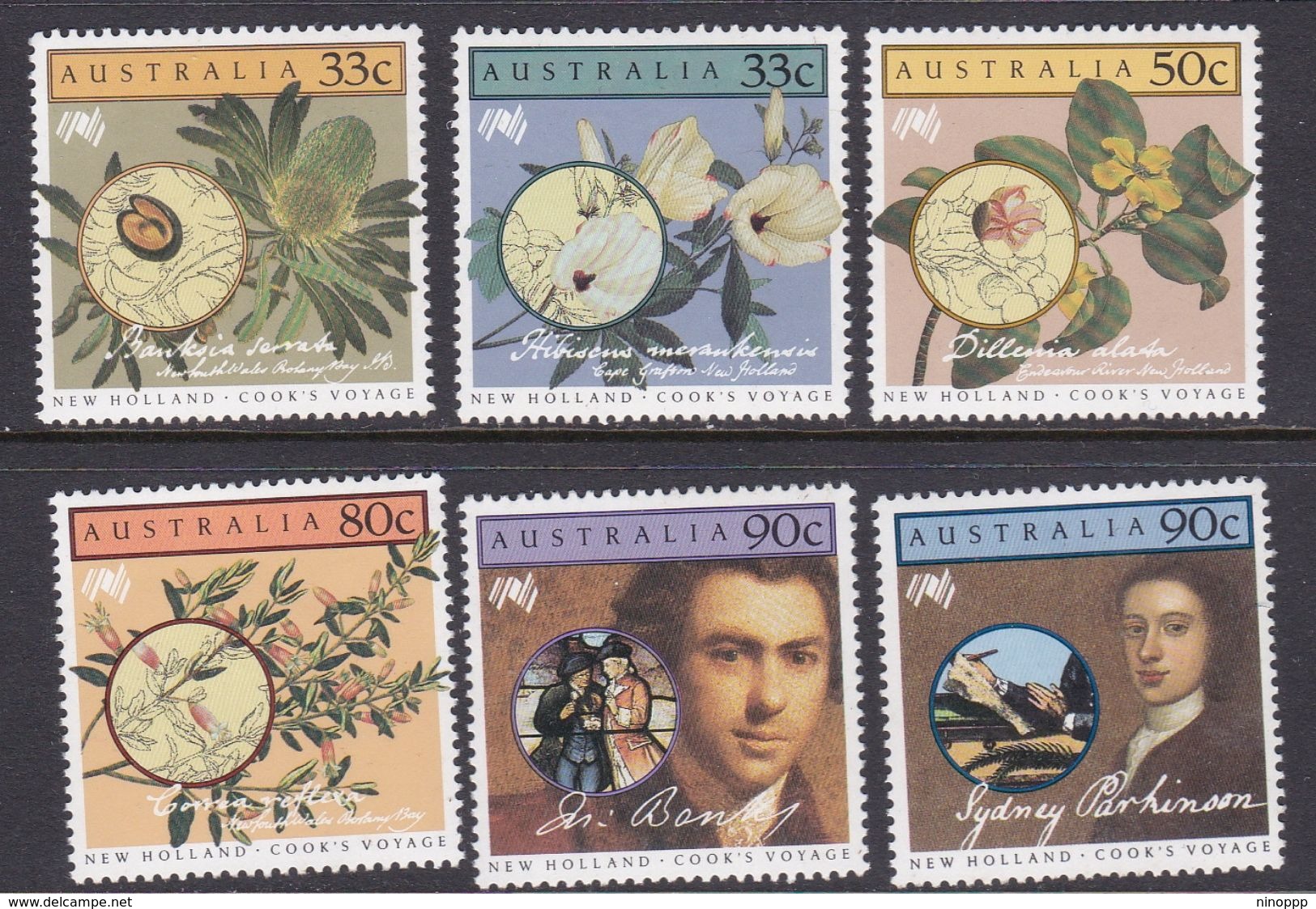 Australia ASC 1001-1006 1986 Australia Bicentennial IV, Cook's Voyages, Mint Never Hinged - Nuovi