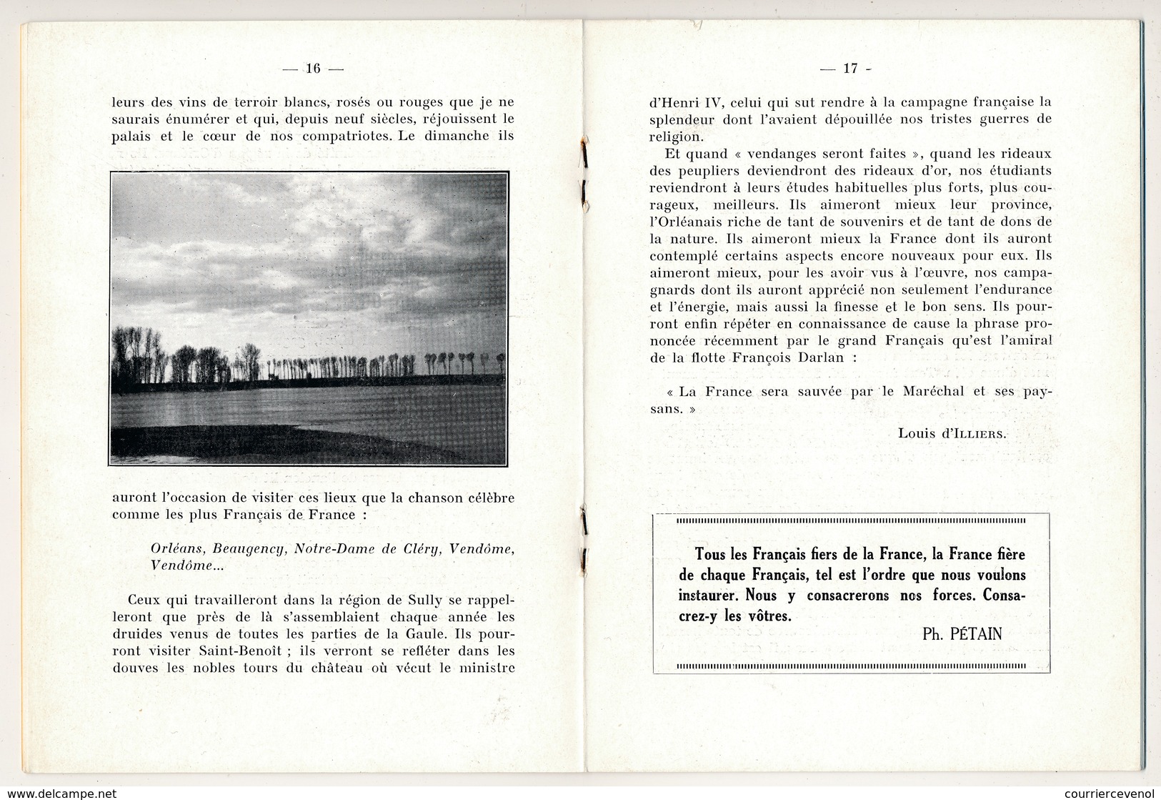 "MOISSON 1942" - Brochure 13,7 Cm X 18,4 Cm - Propagande Pétainiste - Service Civique Rural / Région D'Orléans - Documenti Storici