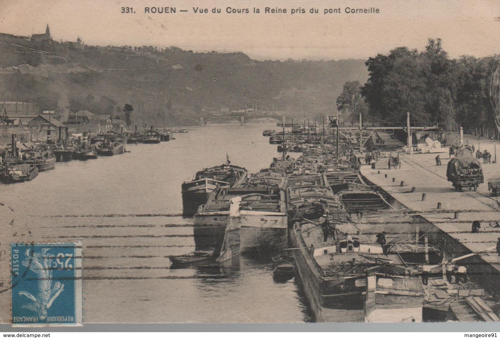 CPA 76 ROUEN Vue Du Cours De La Reine Pris Du Pont Corneille - Année 1922 - Rouen