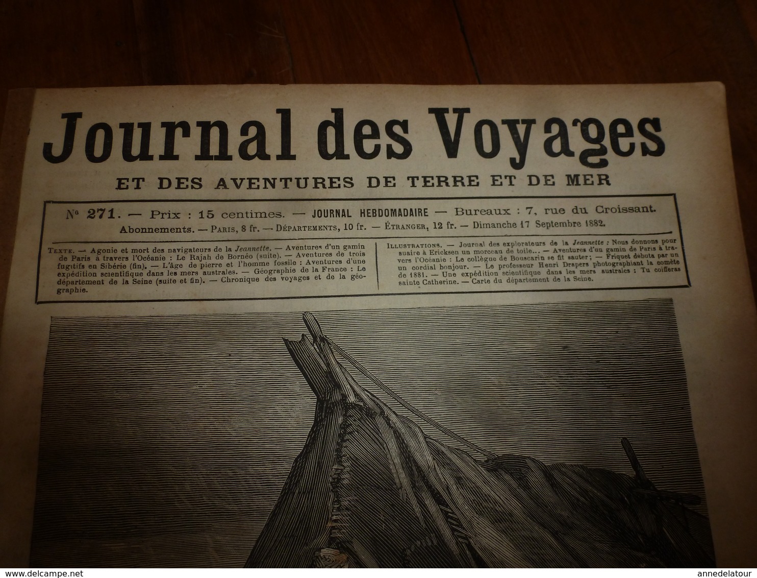 1882 JdV :Journal Des Explorateurs De La Jeannette(agonie-mort Des Marins);ADEN;Astronomie;Navire Autrichien La Pola;etc - 1850 - 1899