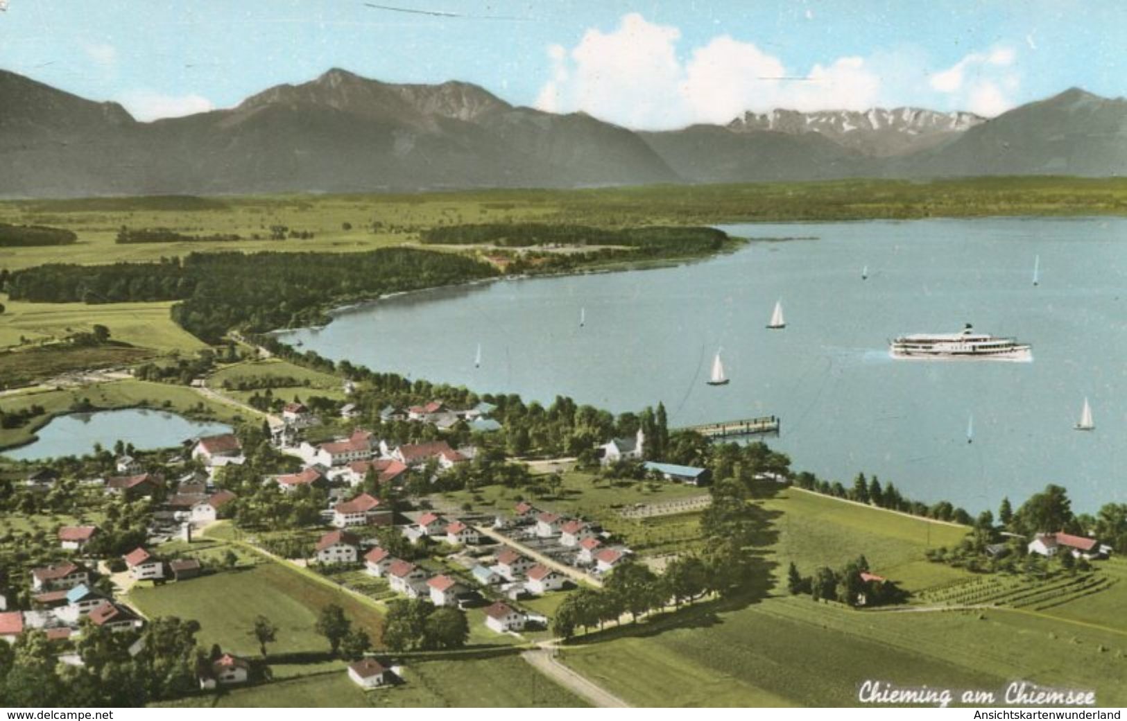 004507  Chieming Am Chiemsee  Luftbild - Chiemgauer Alpen