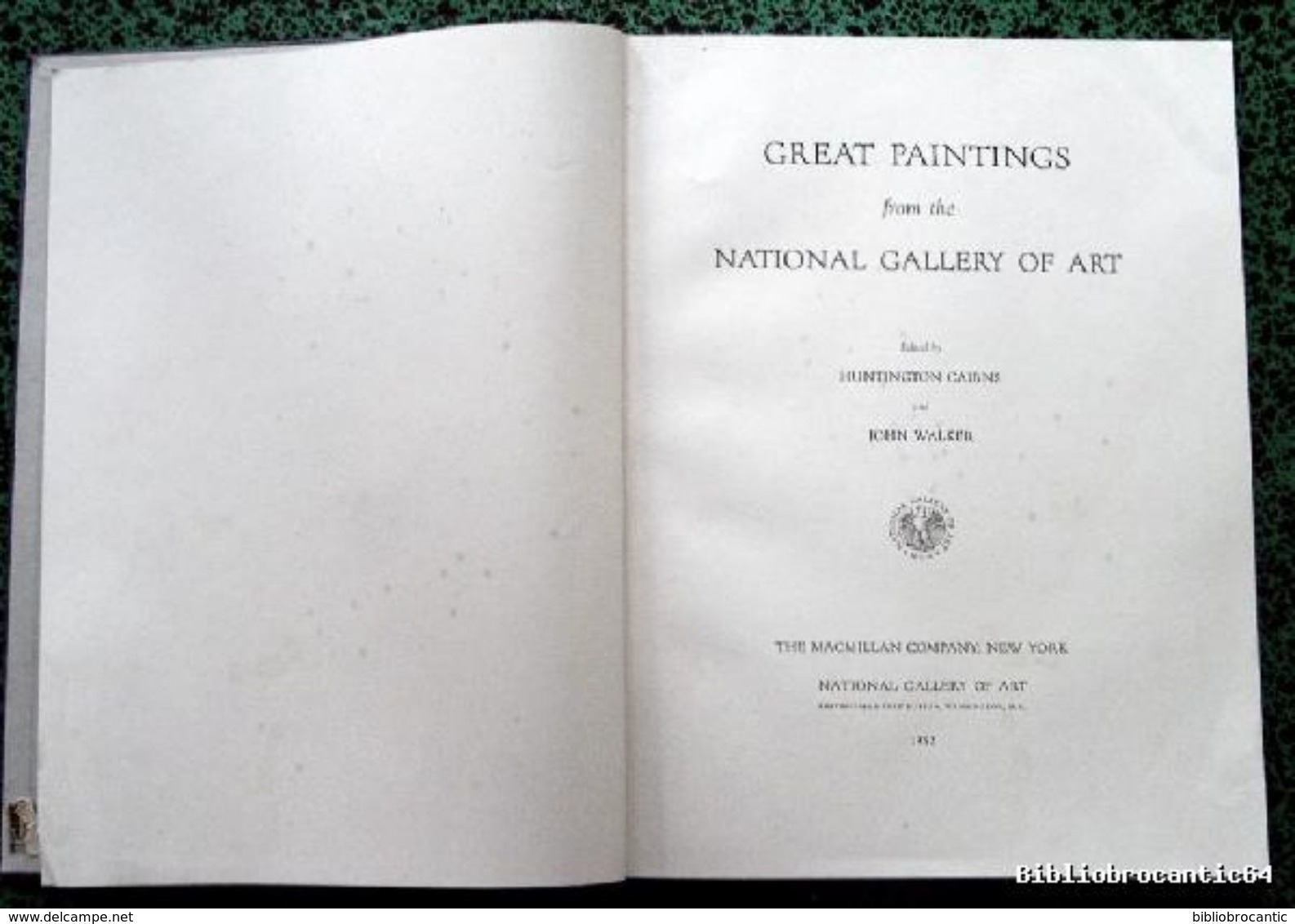 * GREAT PAINTINGS * FROM NATIONAL GALLERY OF ART USA < 1952