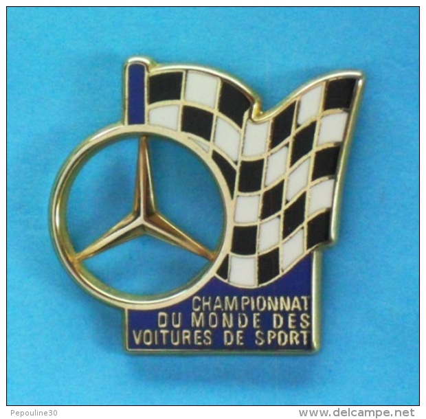 1 PIN'S //   ** MERCEDES / CHAMPIONNAT DU MONDE DES VOITURES DE SPORT ** . (Arthus Bertrand Paris) - Arthus Bertrand