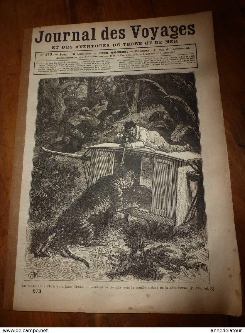 1882 JdV : Spectacle à Yokohama (Japon,Japan); Chasse Au Tigre En Indochine; La Seine Et Marne (descriptif); Etc - 1850 - 1899