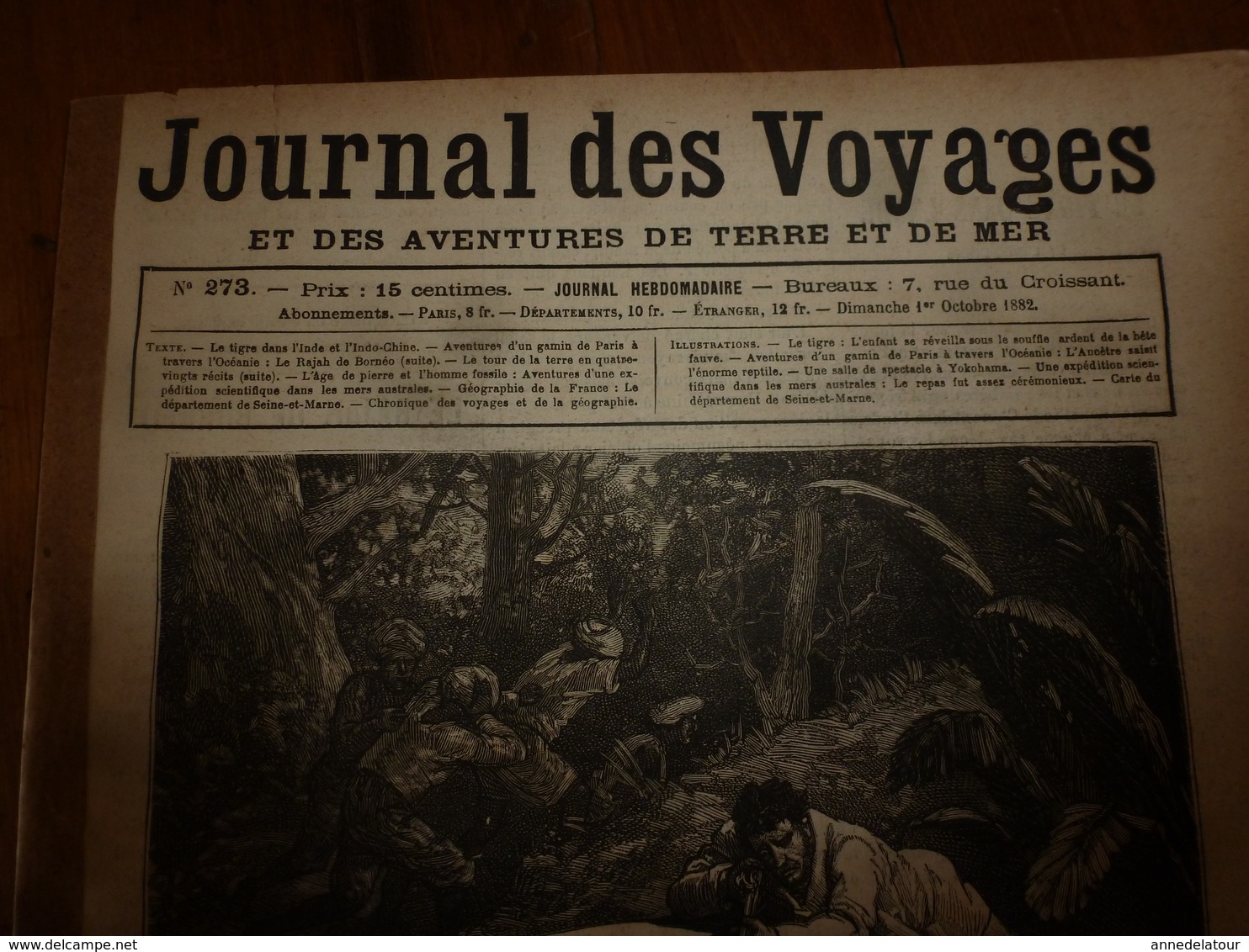 1882 JdV : Spectacle à Yokohama (Japon,Japan); Chasse Au Tigre En Indochine; La Seine Et Marne (descriptif); Etc - 1850 - 1899